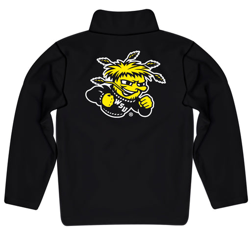Wichita State Shockers WSU Vive La Fete Game Day Solid Black Quarter Zip Pullover Sleeves - Vive La Fête - Online Apparel Store