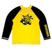 Wichita State Shockers WSU Vive La Fete Yellow and Black Long Sleeve Raglan Rashguard
