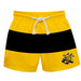 Wichita State Shockers WSU Vive La Fete Yellow Black Stripes Swimtrunks V2