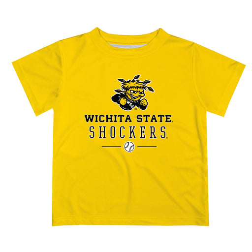Wichita State Shockers WSU Vive La Fete Soccer V1 Yellow Short Sleeve Tee Shirt