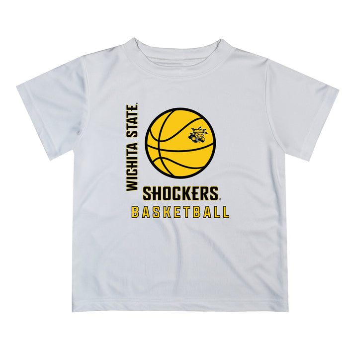 Wichita State Shockers WSU Vive La Fete Basketball V1 White Short Sleeve Tee Shirt