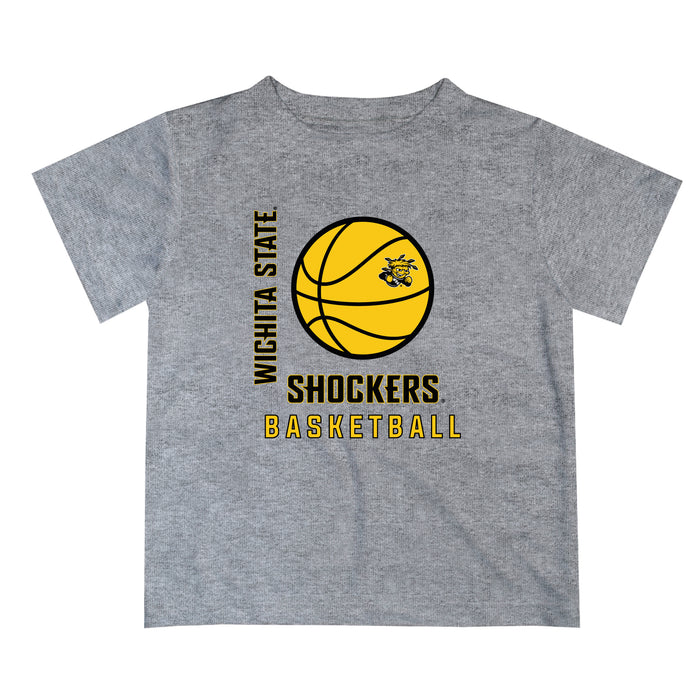 Wichita State Shockers WSU Vive La Fete Basketball V1 Gray Short Sleeve Tee Shirt