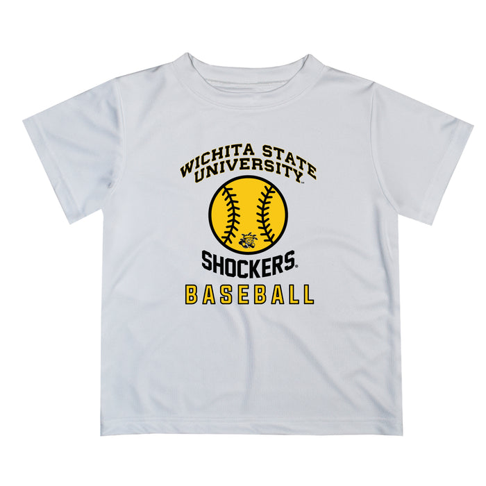 Wichita State Shockers WSU Vive La Fete Football V2 White Short Sleeve Tee Shirt