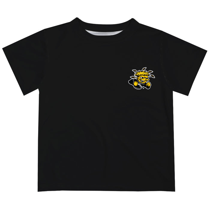 Wichita State Shockers WSU Hand Sketched Vive La Fete Impressions Artwork Boys Black Short Sleeve Tee Shirt