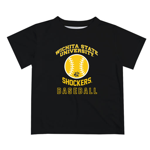 Wichita State Shockers WSU Vive La Fete Football V2 Black Short Sleeve Tee Shirt