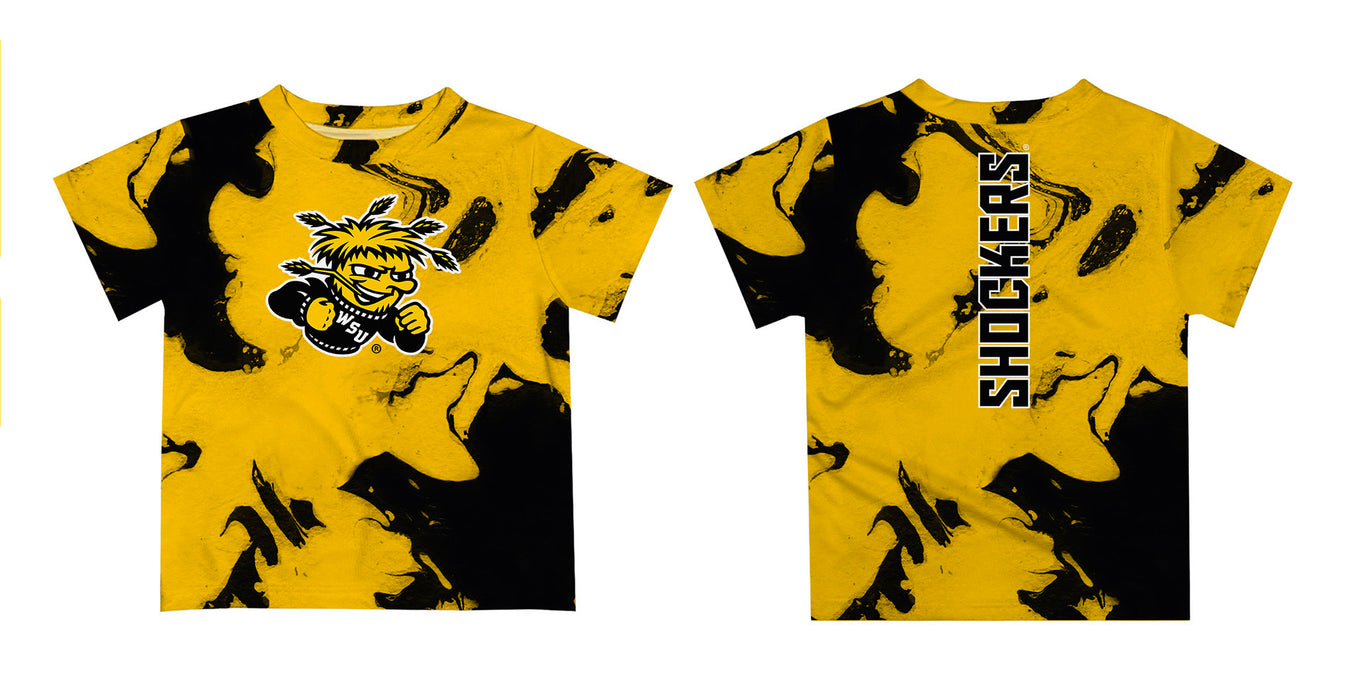 Wichita State Shockers WSU Vive La Fete Marble Boys Game Day Yellow Short Sleeve Tee - Vive La Fête - Online Apparel Store