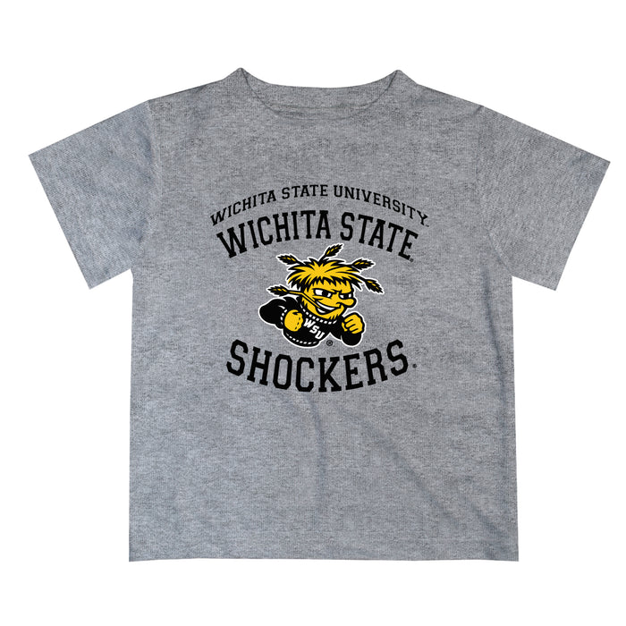 Wichita State Shockers WSU Vive La Fete Boys Game Day V1 Gray Short Sleeve Tee Shirt