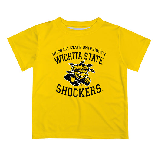Wichita State Shockers WSU Vive La Fete Boys Game Day V1 Yellow Short Sleeve Tee Shirt