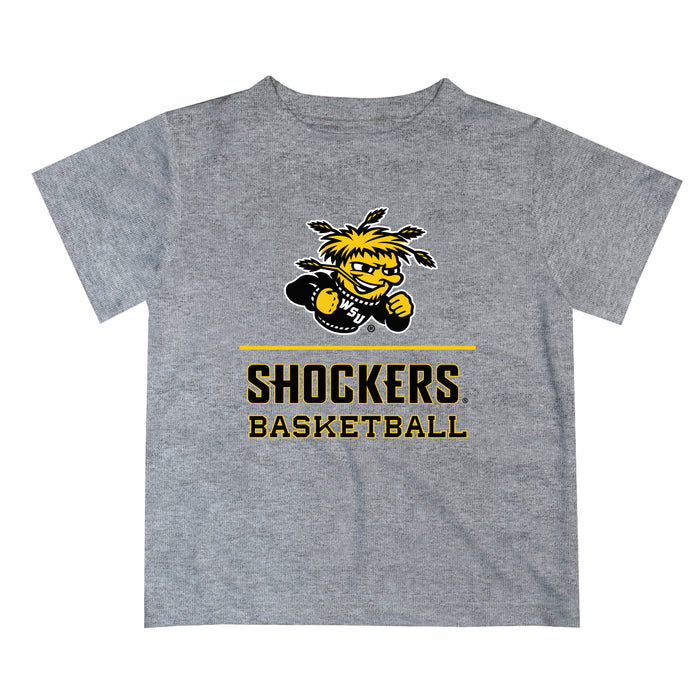 Wichita State Shockers WSU Vive La Fete Football V1 Gray Short Sleeve Tee Shirt