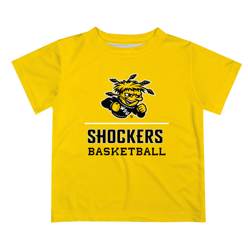 Wichita State Shockers WSU Vive La Fete Football V1 Yellow Short Sleeve Tee Shirt