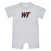 West Texas A&M Buffaloes Embroidered White Knit Short Sleeve Boys Romper