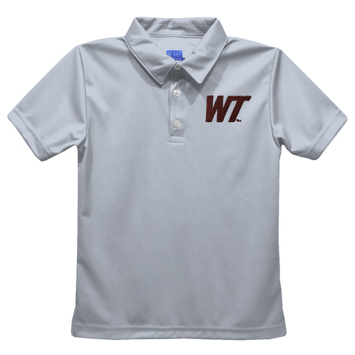 West Texas A&M Buffaloes Embroidered Gray Short Sleeve Polo Box Shirt