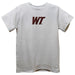 West Texas A&M Buffaloes Embroidered White Knit Short Sleeve Boys Tee Shirt