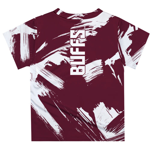 West Texas A&M Buffaloes Vive La Fete Boys Game Day Maroon Short Sleeve Tee Paint Brush - Vive La Fête - Online Apparel Store