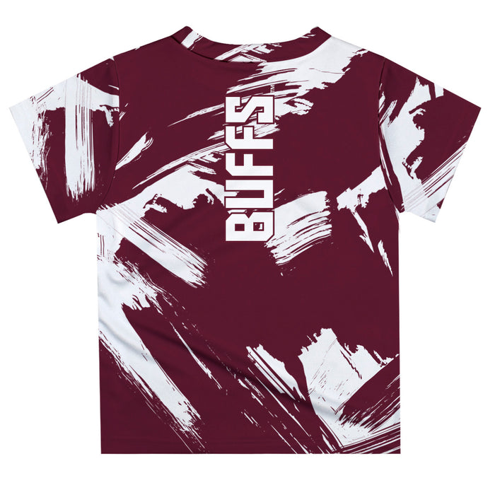 West Texas A&M Buffaloes Vive La Fete Boys Game Day Maroon Short Sleeve Tee Paint Brush - Vive La Fête - Online Apparel Store