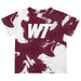 West Texas A&M Buffaloes Vive La Fete Marble Boys Game Day Maroon Short Sleeve Tee