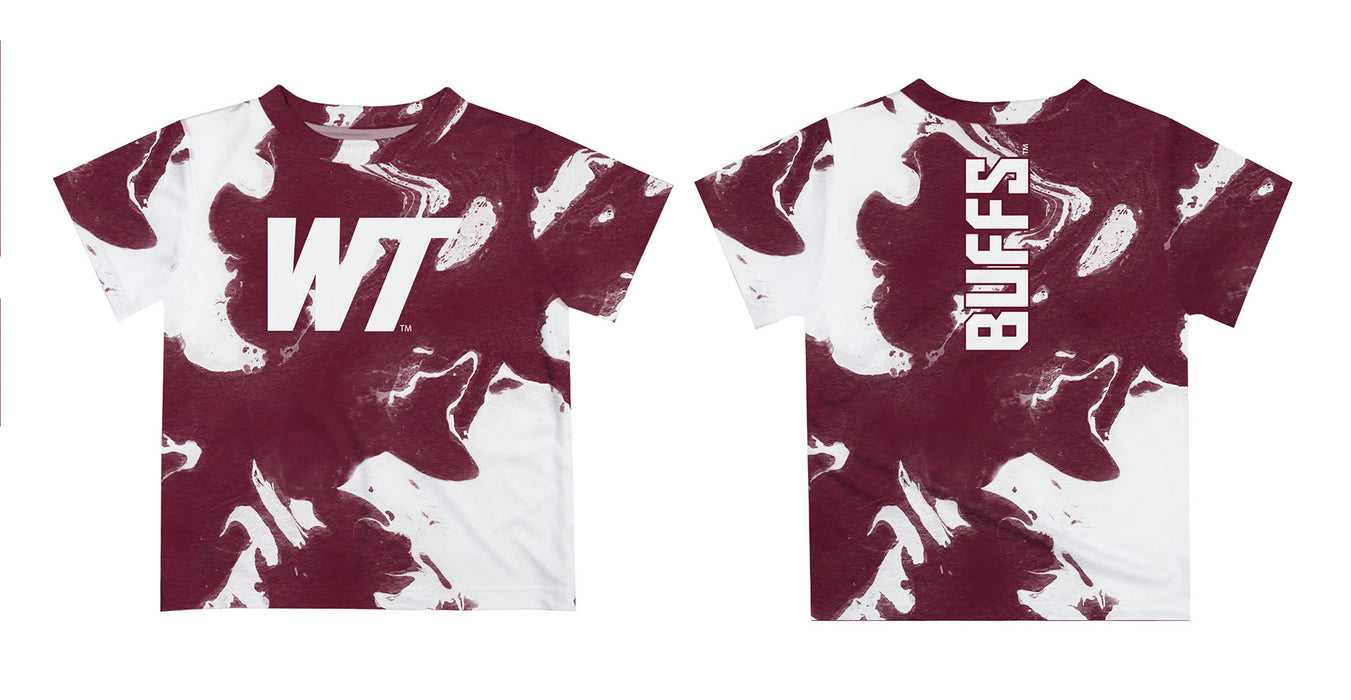 West Texas A&M Buffaloes Vive La Fete Marble Boys Game Day Maroon Short Sleeve Tee - Vive La Fête - Online Apparel Store