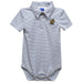 West Virginia Yellow Jackets WVSU Embroidered Gray Stripe Knit Boys Polo Bodysuit
