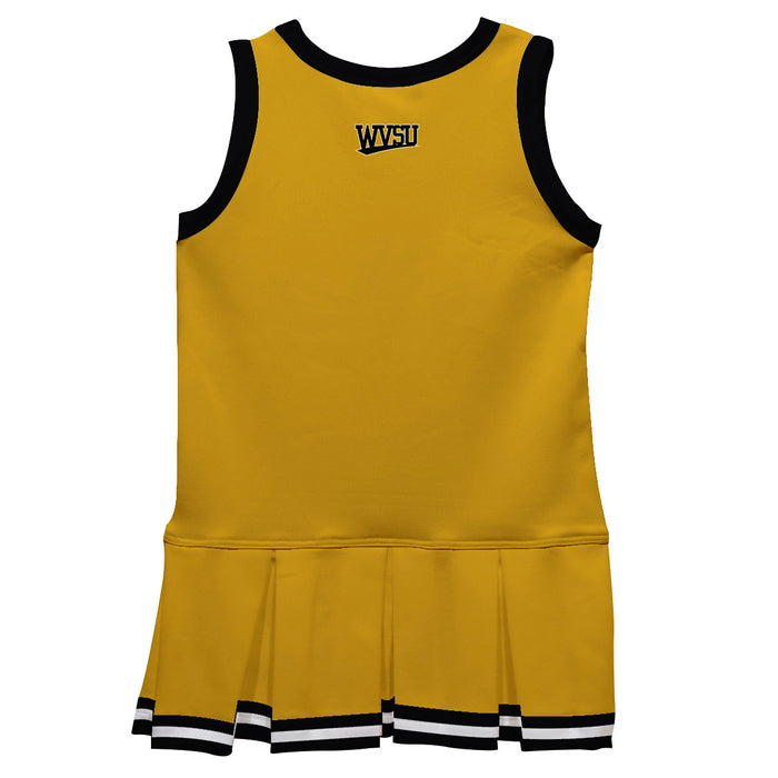 West Virginia Yellow Jackets WVSU Vive La Fete Game Day Gold Sleeveless Youth Cheerleader Dress - Vive La Fête - Online Apparel Store