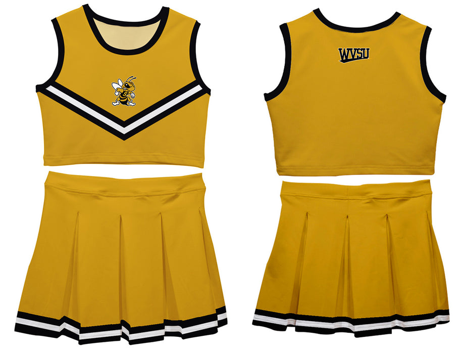 West Virginia Yellow Jackets WVSU Vive La Fete Game Day Gold Sleeveless Chearleader Set - Vive La Fête - Online Apparel Store