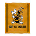 West Virginia Yellow Jackets WVSU Vive La Fete Kids Game Day Gold Plush Soft Minky Blanket 36 x 48 Mascot
