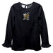 West Virginia Yellow Jackets WVSU Embroidered Black Knit Long Sleeve Girls Blouse