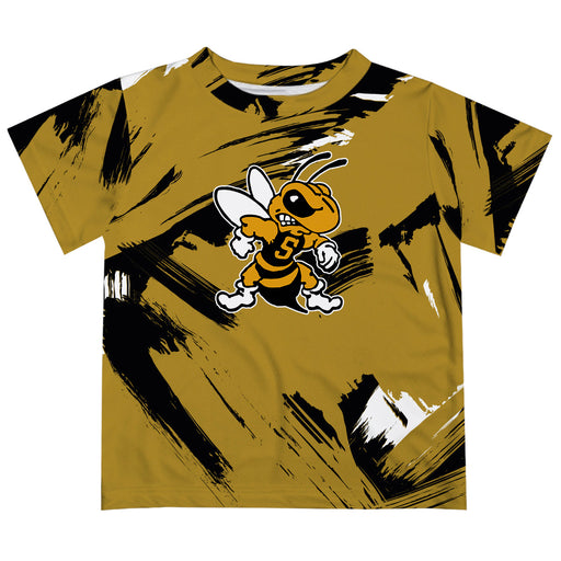 West Virginia Yellow Jackets WVSU Vive La Fete Boys Game Day Gold Short Sleeve Tee Paint Brush