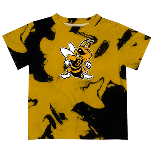 West Virginia Yellow Jackets WVSU Vive La Fete Marble Boys Game Day Gold Short Sleeve Tee