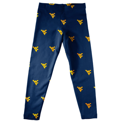 West Virginia Print Blue Leggings