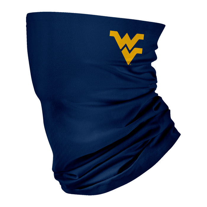 West Virginia Mountaineers Vive La Fete Blue Game Day Collegiate Logo Face Cover Soft Four Way Stretch Neck Gaiter - Vive La Fête - Online Apparel Store