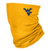 West Virginia Mountaineers Vive La Fete Gold Game Day Collegiate Logo Face Cover Soft Four Way Stretch Neck Gaiter - Vive La Fête - Online Apparel Store