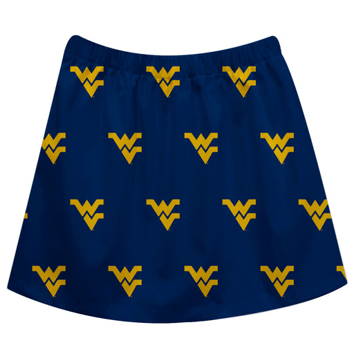 West Virginia Print Blue Skirt