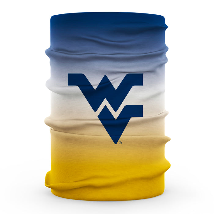 West Virginia Mountaineers Vive La Fete Degrade Logo Game Day Collegiate Face Cover Soft 4-Way Stretch Neck Gaiter