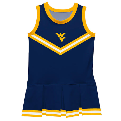 West Virginia University Mountaineers Vive La Fete Game Day Blue Sleeveless Cheerleader Dress