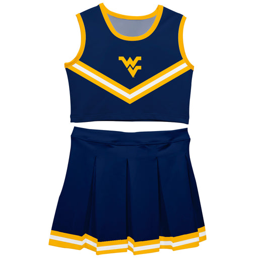 West Virginia University Mountaineers Vive La Fete Game Day Blue Sleeveless Cheerleader Set