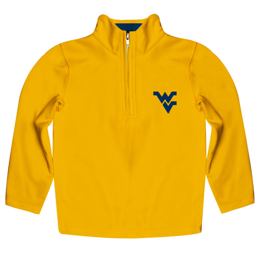 West Virginia Mountaineers Vive La Fete Game Day Solid Gold Quarter Zip Pullover Sleeves