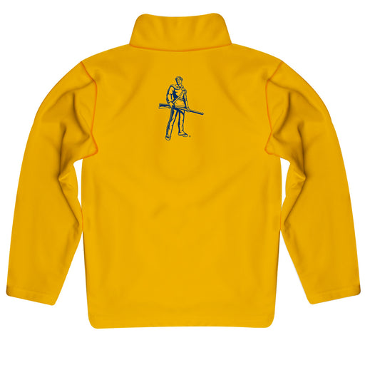 West Virginia Mountaineers Vive La Fete Game Day Solid Gold Quarter Zip Pullover Sleeves - Vive La Fête - Online Apparel Store