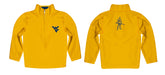 West Virginia Mountaineers Vive La Fete Game Day Solid Gold Quarter Zip Pullover Sleeves - Vive La Fête - Online Apparel Store