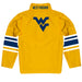 West Virginia Mountaineers Vive La Fete Game Day Gold Quarter Zip Pullover Stripes on Sleeves - Vive La Fête - Online Apparel Store