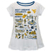 West Virginia University Mountaineers Hand Sketched Vive La Fete Impressions Artwork White Short Sleeve Top