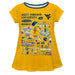 West Virginia University Mountaineers Hand Sketched Vive La Fete Impressions Artwork Gold Short Sleeve Top