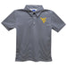 West Virginia University Mountaineers Embroidered Navy Stripes Short Sleeve Polo Box Shirt