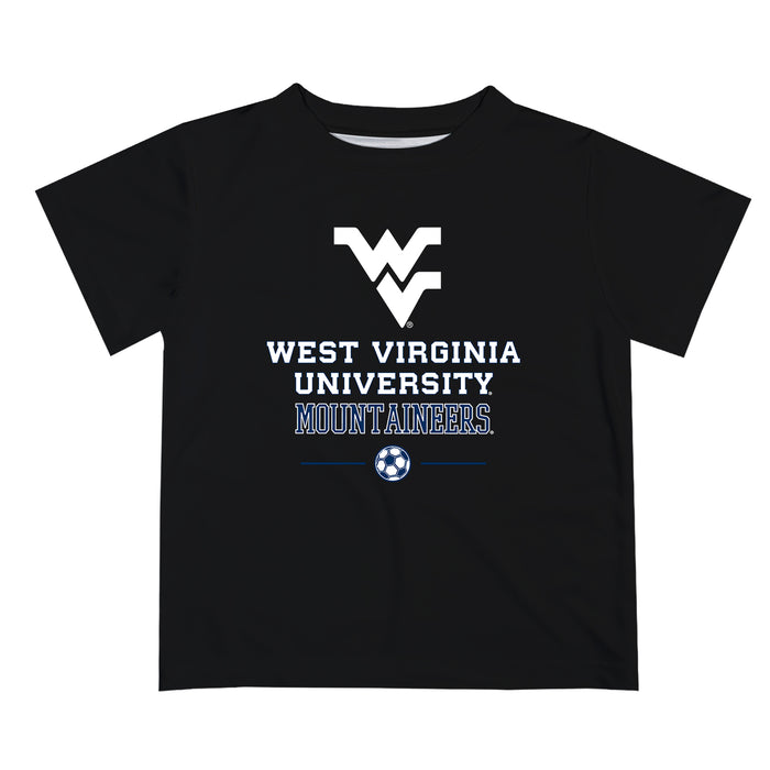 West Virginia Mountaineers Vive La Fete Soccer V1 Black Short Sleeve Tee Shirt
