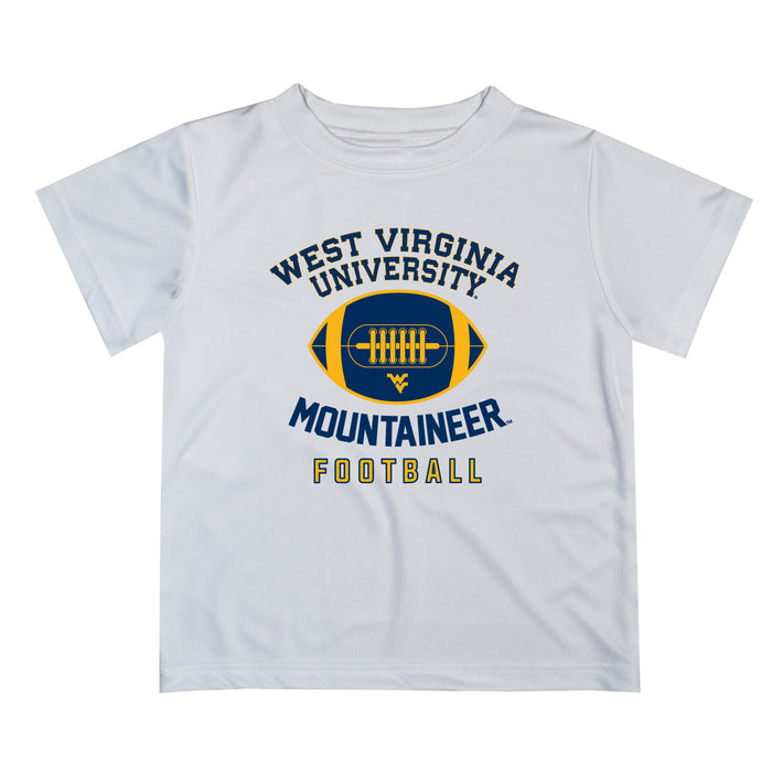 West Virginia Mountaineers Vive La Fete Football V2 White Short Sleeve Tee Shirt