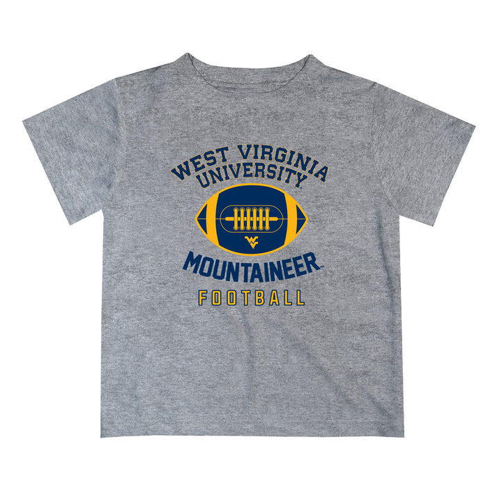 West Virginia Mountaineers Vive La Fete Football V2 Heather Gray Short Sleeve Tee Shirt
