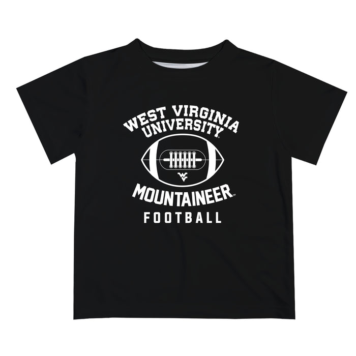 West Virginia Mountaineers Vive La Fete Football V2 Black Short Sleeve Tee Shirt