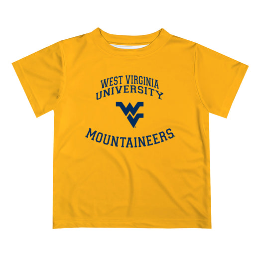 West Virginia Mountaineers Vive La Fete Boys Game Day V1 Gold Short Sleeve Tee Shirt