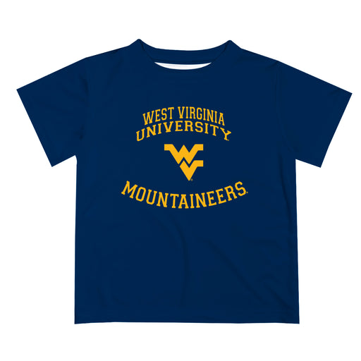 West Virginia Mountaineers Vive La Fete Boys Game Day V1 Blue Short Sleeve Tee Shirt
