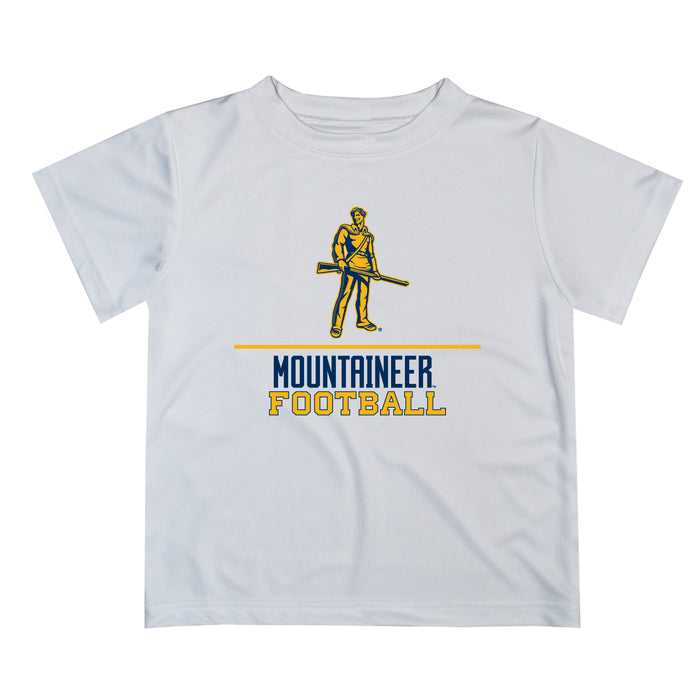 West Virginia Mountaineers Vive La Fete Football V1 White Short Sleeve Tee Shirt