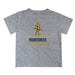 West Virginia Mountaineers Vive La Fete Football V1 Heather Gray Short Sleeve Tee Shirt